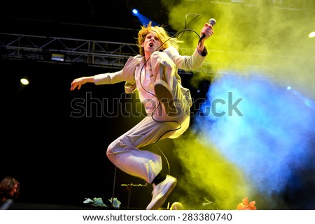 BARCELONA - MAY 30: Foxygen (band) performs at Primavera Sound 2015 Festival, Ray-Ban stage, on May 30, 2015 in Barcelona, Spain.