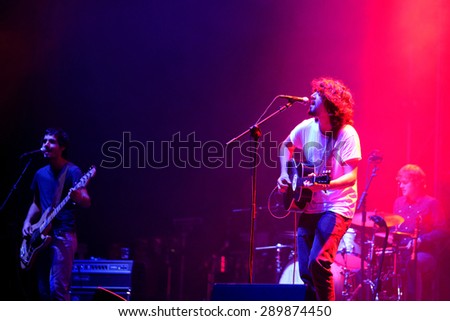BILBAO, SPAIN - OCT 31: John Berkhout (band) live performance at Bime Festival on October 31, 2014 in Bilbao, Spain.