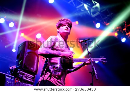 BARCELONA - MAY 30: Thee Oh Sees (rock band) in concert at Primavera Sound 2015 Festival on May 30, 2015 in Barcelona, Spain.