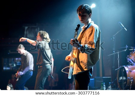 BARCELONA - MAY 25: Iceage (punk rock band) in concert at Apolo stage Primavera Sound 2015 Festival (PS15) on May 25, 2015 in Barcelona, Spain.