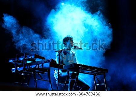 BARCELONA - MAY 28: James Blake (electronic music producer and singer) performs at Primavera Sound 2015 Festival on May 28, 2015 in Barcelona, Spain.