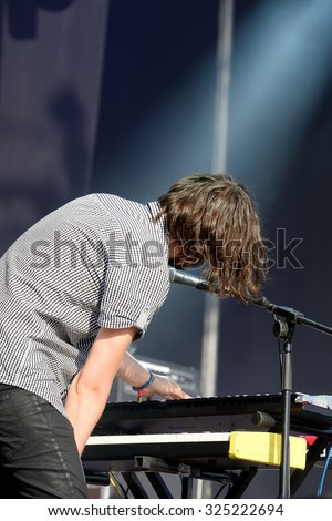 BENICASSIM, SPAIN - JULY 17: Mucho (Spanish band) in concert at FIB Festival on July 17, 2014 in Benicassim, Spain.
