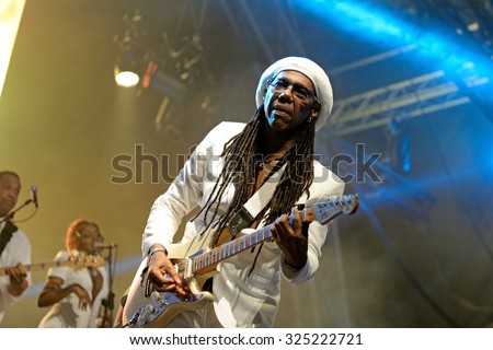 BARCELONA - JUN 14: Chic featuring Nile Rodgers (band) performs at Sonar Festival on June 14, 2014 in Barcelona, Spain.