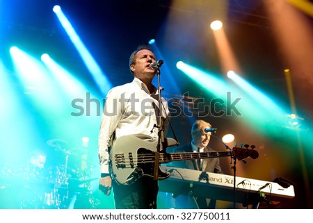 BARCELONA - MAY 27: Orchestral Manoeuvres in the Dark, also known as OMD,  (band) in concert at Primavera Sound 2015 Festival, ATP stage, on May 27, 2015 in Barcelona, Spain.