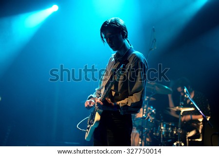 BARCELONA - MAY 25: Iceage (punk rock band) in concert at Apolo stage Primavera Sound 2015 Festival (PS15) on May 25, 2015 in Barcelona, Spain.