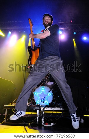 BARCELONA, SPAIN- APR 1: The Go! Team band performs at Razzmatazz Club on April 1, 2011 in Barcelona, Spain.