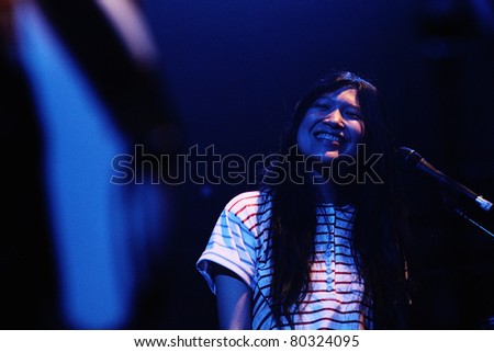 BARCELONA, SPAIN- JUN 20: The Pains of Being Pure at Heart band performs at Apolo on June 20, 2011 in Barcelona, Spain.