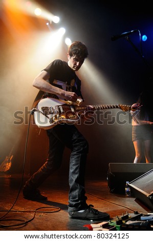 BARCELONA, SPAIN- JUN 20: The Pains of Being Pure at Heart band performs at Apolo on June 20, 2011 in Barcelona, Spain.