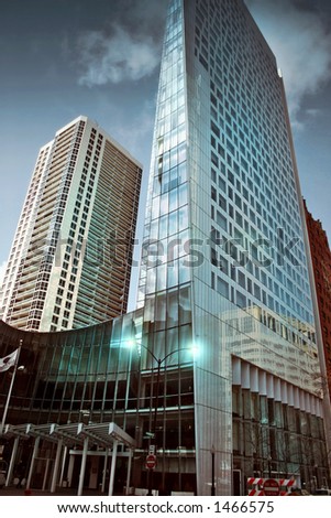 Futuristic buildings in Chicago