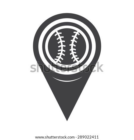Map Pointer Baseball Icon
