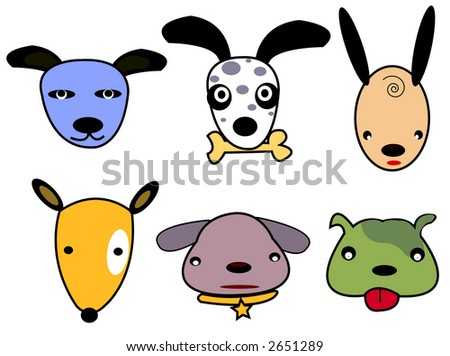 stock photo : a images of head Dog cartoon / show blank