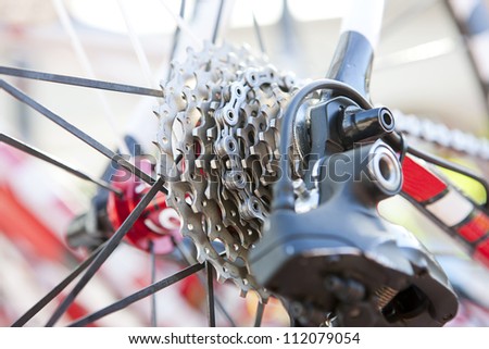 detail of bicycle parts - cogset and cassett