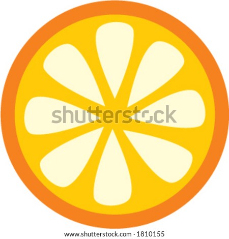 Orange Slice Stock Vector Illustration 1810155 : Shutterstock