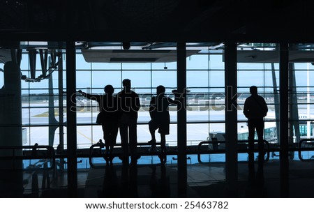 people waiting in the airport