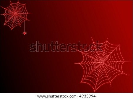 spiderwebs on black and red background