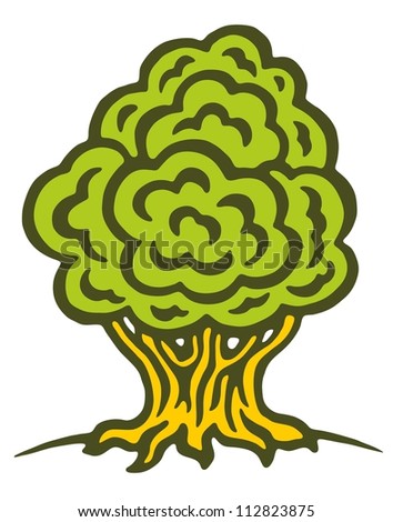 tree oak wood drawing sketch illustration vector tree oak wood drawing sketch illustration vector