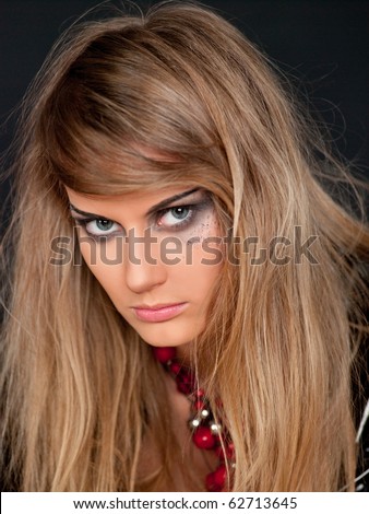 makeup glamour. makeup glamour. stock photo : Closeup Young beautiful woman makeup glamour