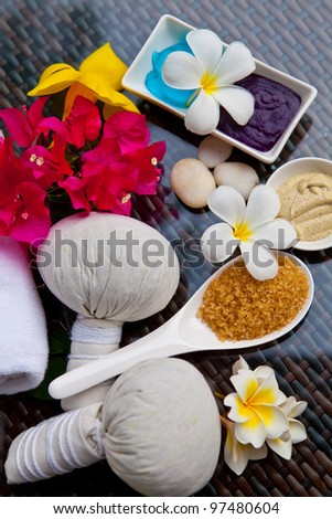 Aromatic Spa treatment in tropical garden
