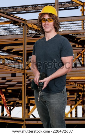 Male Construction Worker on a job site