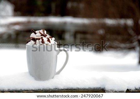 Hot Chocolate or Coffee on a winter snow day