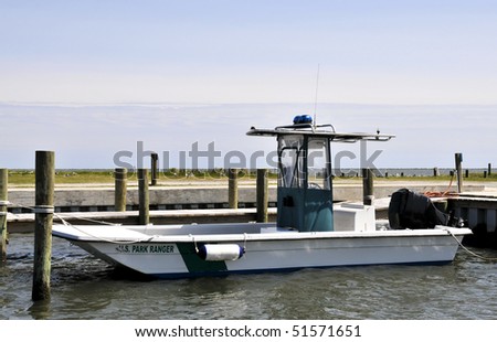 The boat of a US Park Ranger