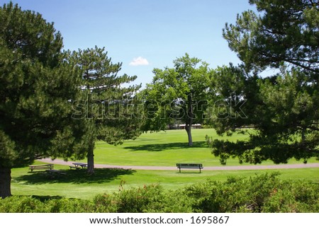Sunny Day At A Park Stock Photo 1695867 : Shutterstock