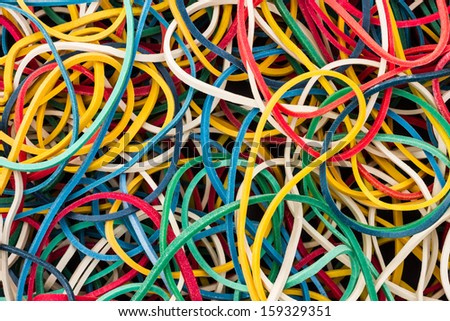Colorful group of rubber bands