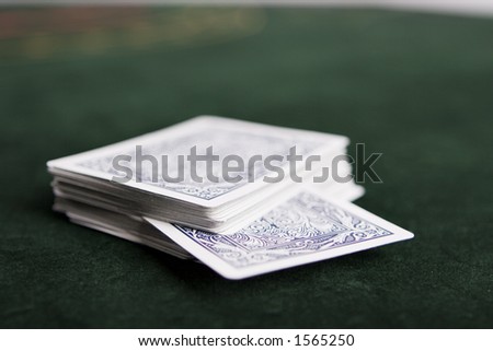 playing card cutting the deck