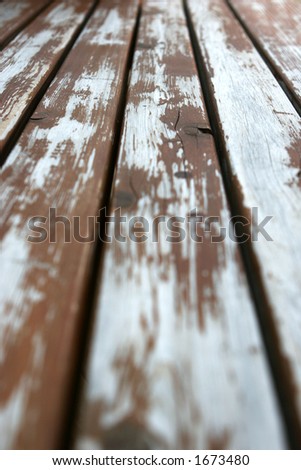deck wood texture, very shallow DoF.