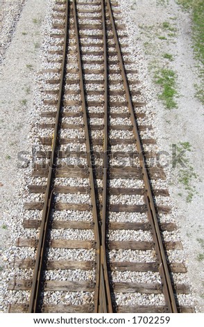 Junction of two rail tracks