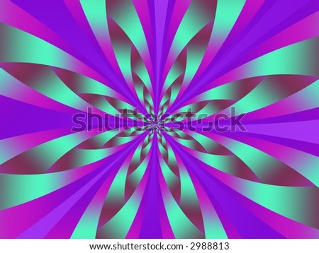 Abstract violet & green swirl - abstract illustration