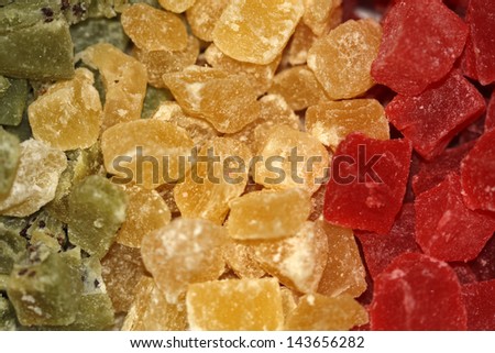 Dried Fruit Mix, Sweet Candied Fruit, Background