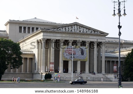 BUDAPEST - JULY 20:Museum of fine arts in Budapest. Museum was built between 1900 and 1906. The museum's collection including all periods of European art, and comprises more than 100,000 pieces.