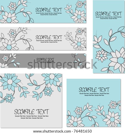 stock vector floral templates for wedding or business use