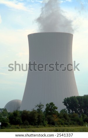 Working nuclear power station on germany.