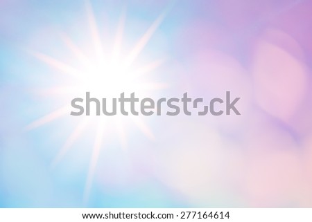 abstract blur background with bright sun light