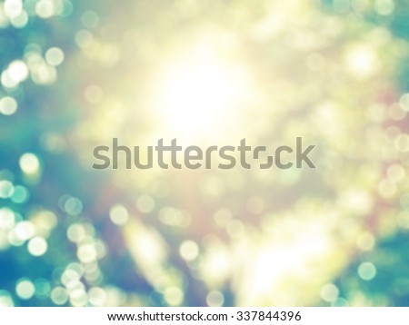 Golden heaven light Hope concept abstract blurred background from nature