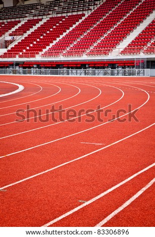 Running track for athletics and sport