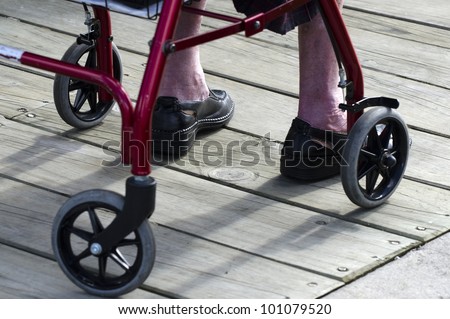 Lower body of a an elderly woman sitting in a wheelchair.Concept photo of old age, health care,old people lifestyle, pensioner,medical, retirement.