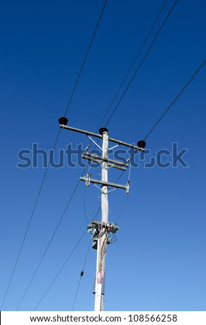 An old electricity power line transformers.