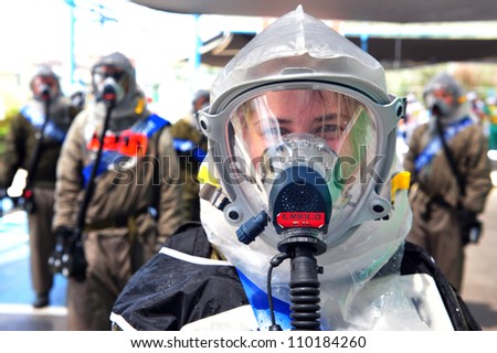 ASHKELON, ISRAEL - JUNE 23: The Israeli emergency forces held a scenario which prepared for a possible chemical and biological rocket attack on Israel on Thursday, June 23, 2010 in Ashkelon, Israel.