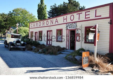 WANAKA, NZ - MAR 02:Cadrona Hotel on Mar 02 2009 near Wanaka, NZ.It\'s New Zealands oldest pub and one of the last remaining occupied buildings of the Central Otago gold rush days.