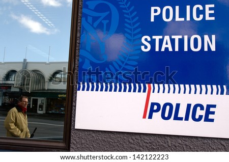 AUCKLAND, NZ - MAY 27:Police station on May 27 2013.With over 11,000 staff it is the largest law enforcement agency in New Zealand