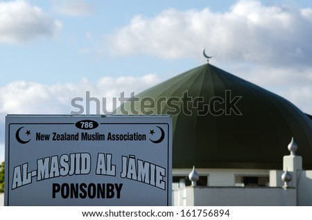 AUCKLAND, NZ - OCT 07:Al Masjid Al Jamie mosque in Ponsonby on Oct 07 2013. Muslim religion in NZ growing, It\'s estimated that there are approximately 17,000 Muslims.