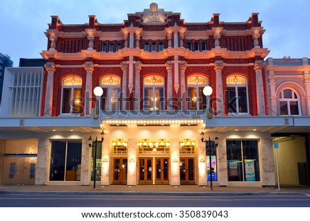 CHRISTCHURCH - DEC 04 2015:Isaac Theatre Royal. It\'s one of the most intricate rebuilding projects of the 2011 earthquake that damaged Christchurch CBD with an overall rebuild cost of NZ$40M.