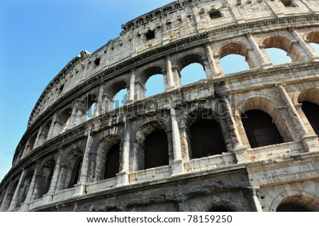 The Colosseum in Rome, Italy.Flavian Amphitheatre is one of Rome's most popular tourist attractions and a famous landmark in Rome.