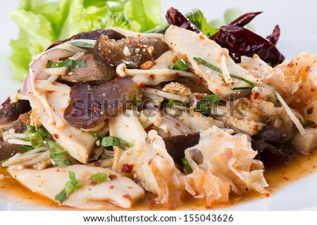 Spicy mushroom salad