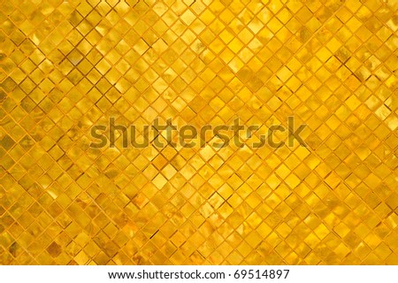 A golden tiles of a golden stupa in Wat Phra Kaew, Thailand