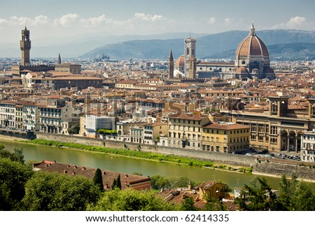 This is a view of florence downtown area. I took this picture from piazza Michelangelo.