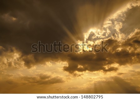 light of god in clouds